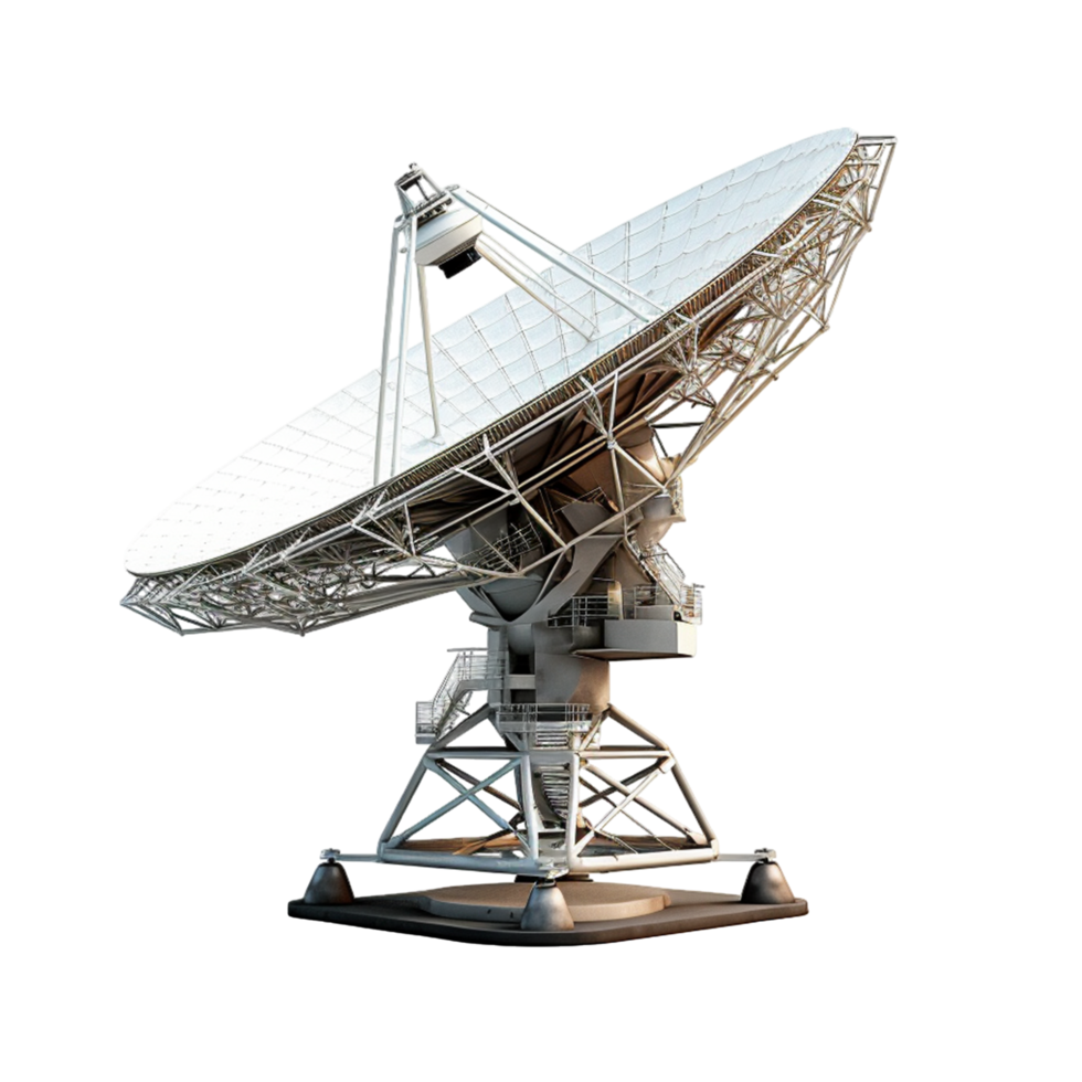 High Tech Satellite Dish for Telecommunication and Space Data png