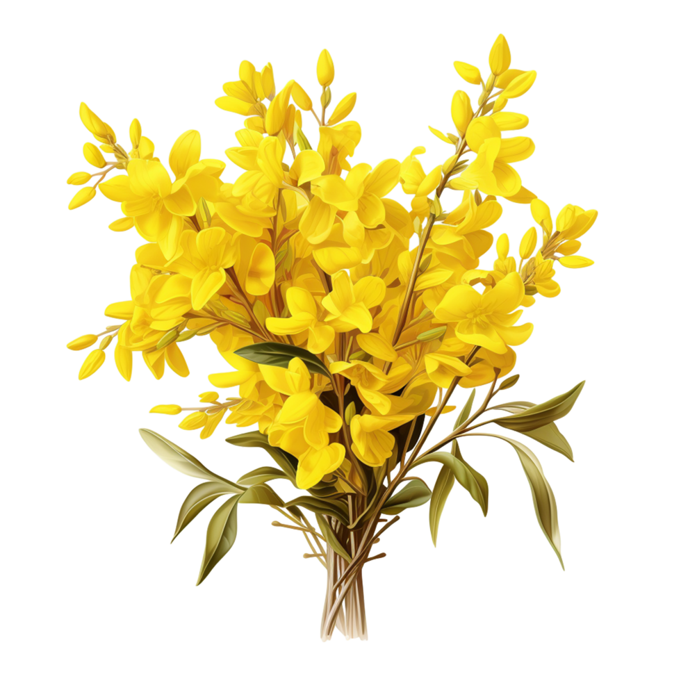 Beautiful Yellow Flower Bouquet for Spring and Wedding Decor png