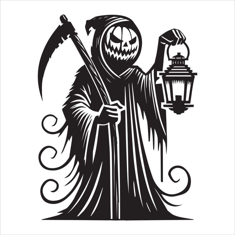 Disturbing Halloween Horror Illustration for Graphics vector