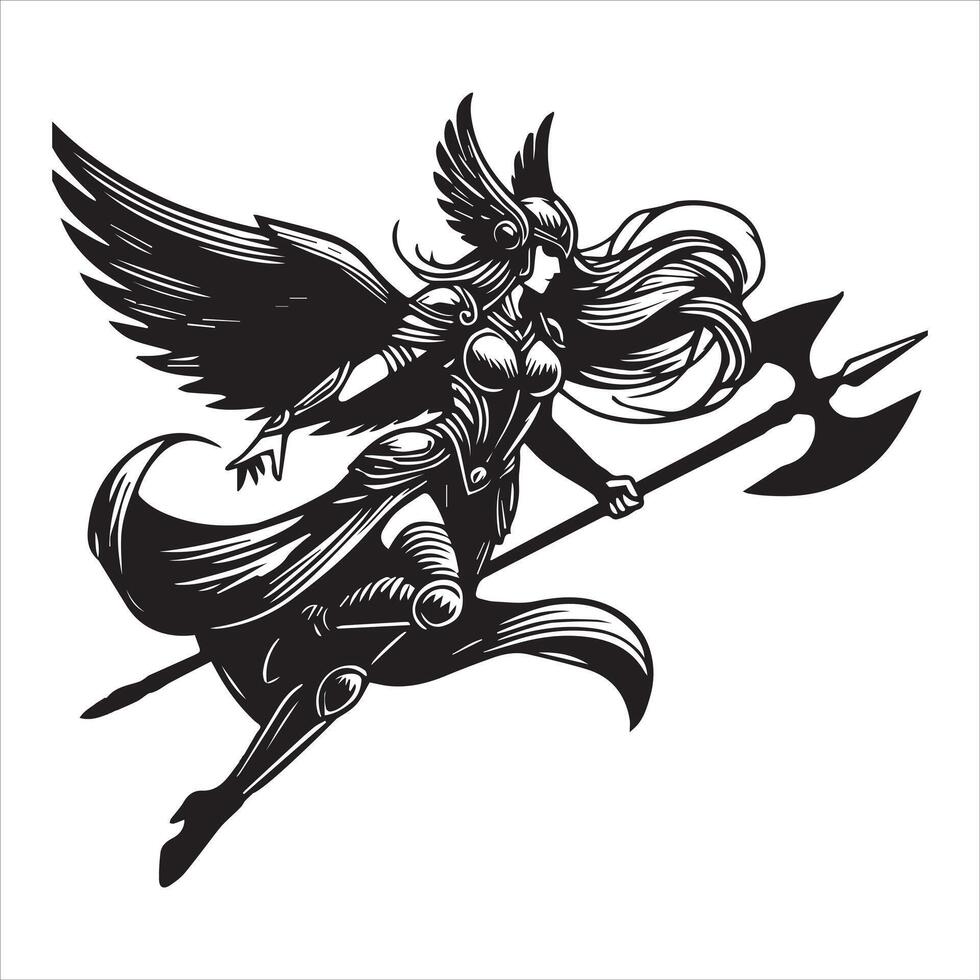 Mythical Fantasy Creatures in Black and White Detail vector