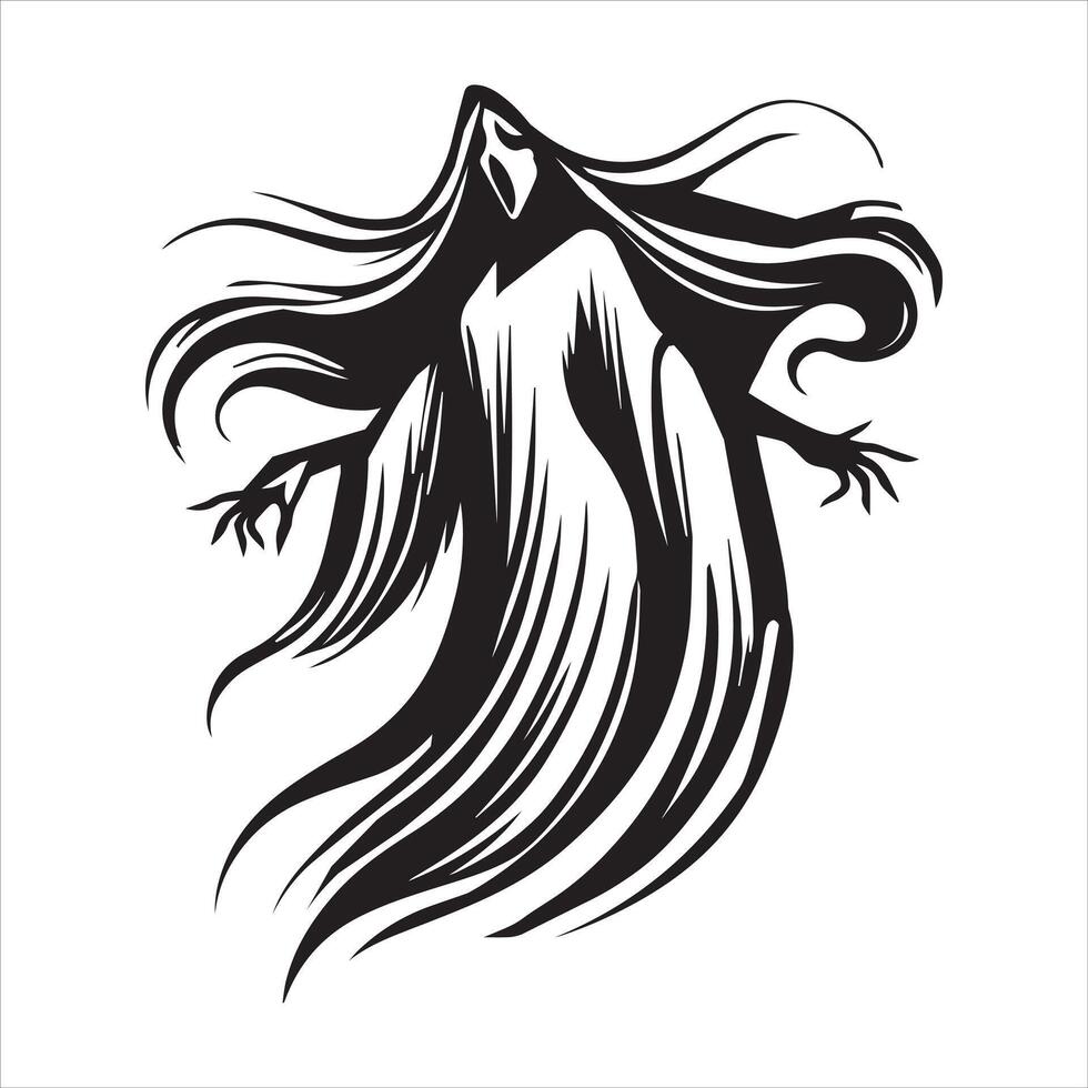 Enchanted Mermaid Beneath the Waves Illustration vector