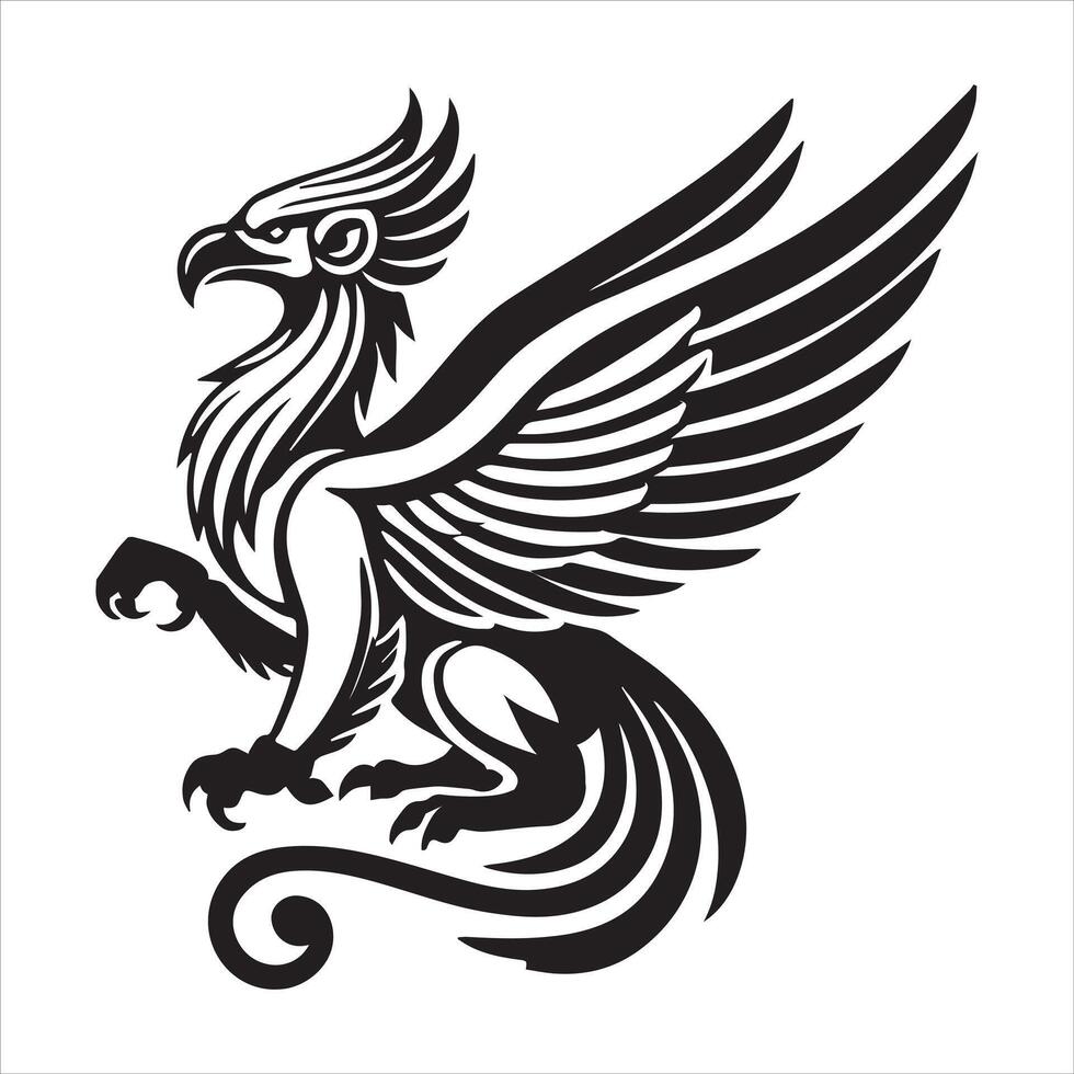 Ancient Phoenix Rising from the Ashes vector
