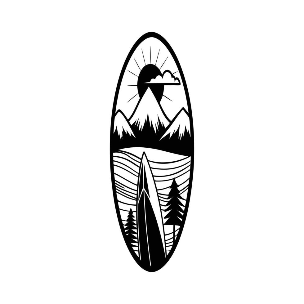 Surfers Paradise Surfboard Clipart Design vector