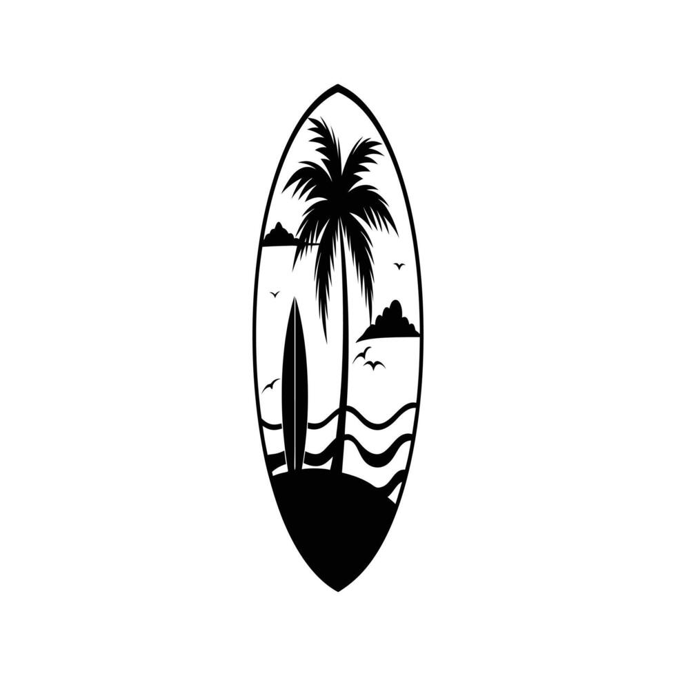 Vibrant Surfboard Clipart Graphic Design vector
