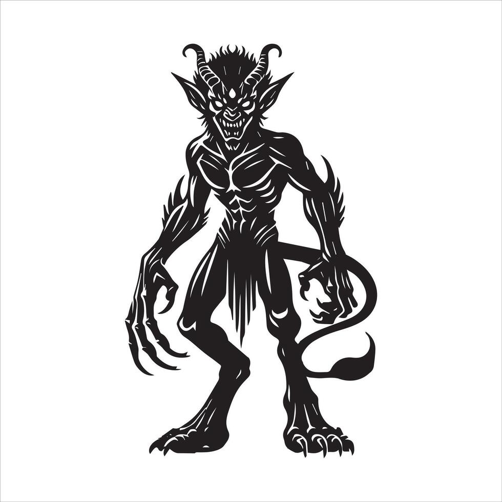 mythical creature skeleton art vector