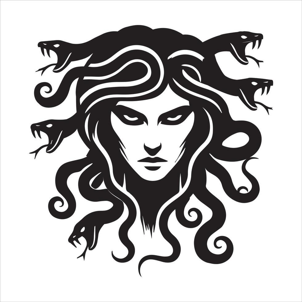 Fantasy Legends Black and White Creatures vector