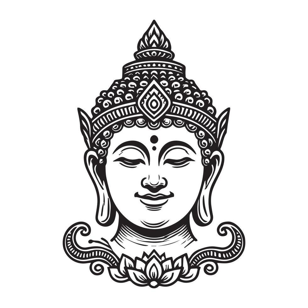 Buddha Statue Design Artwork vector