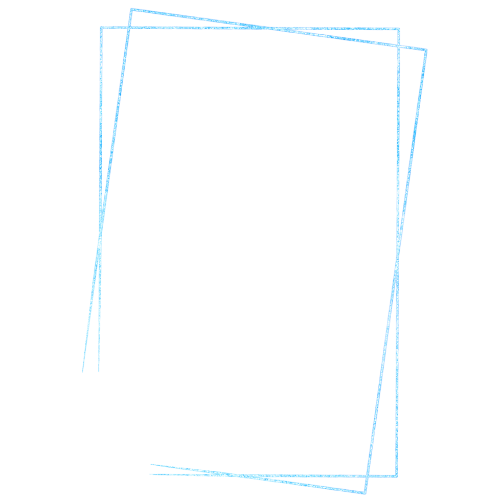 Glittery Light Blue Rectangle Frame png