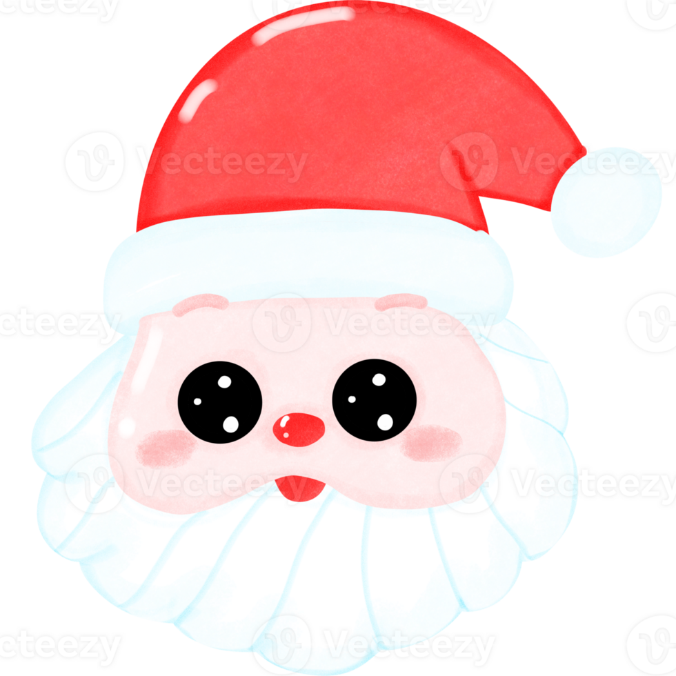 Happy Santa Claus is smiling png