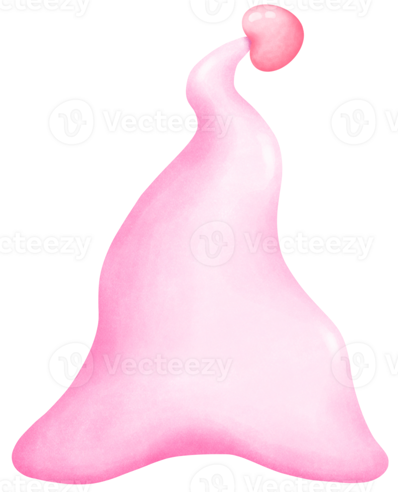 Trendy Watercolor pink Hat Clipart. Unique Hand Drawn Fashion Accessory for Creative Projects png