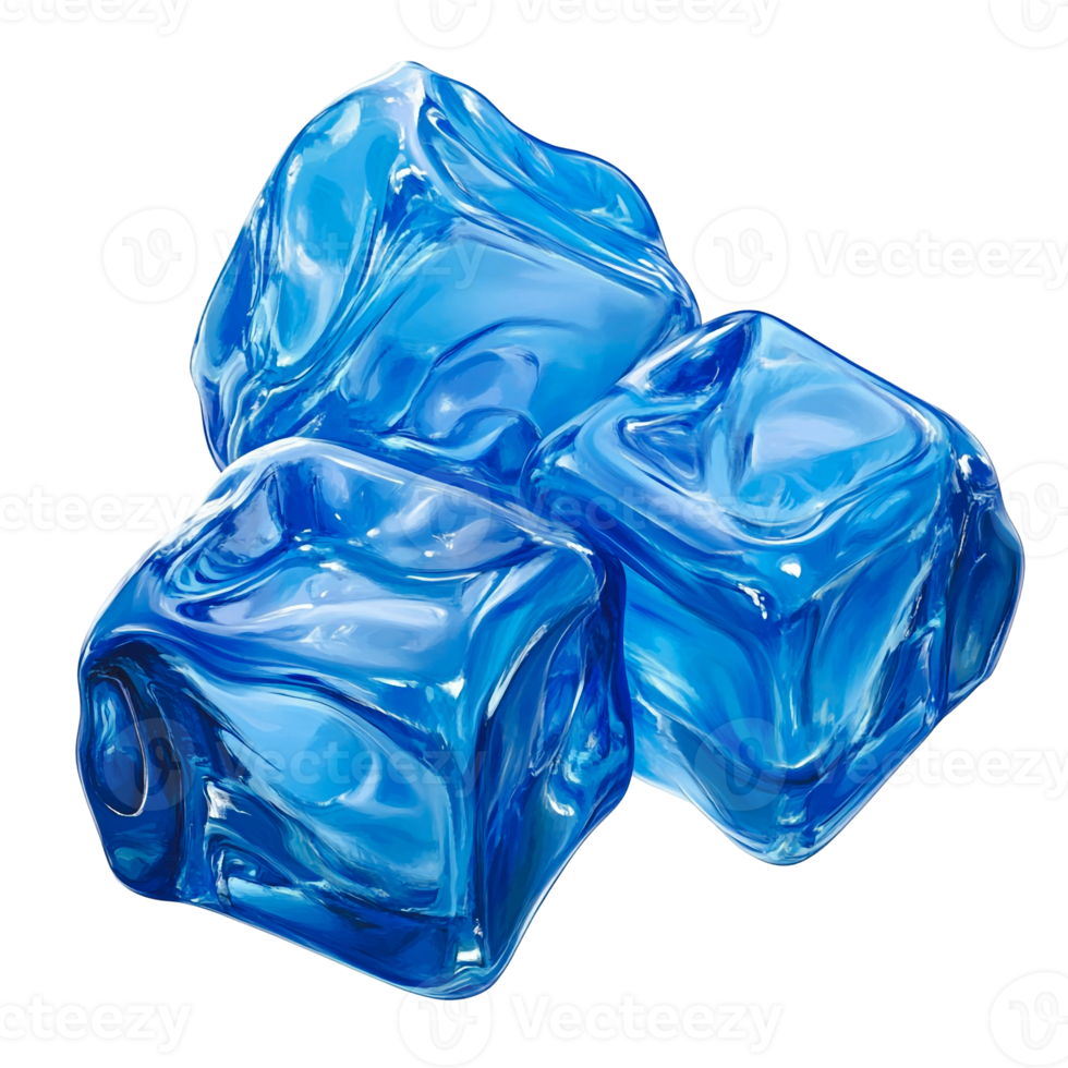 Serene Blue Ice Cubes png