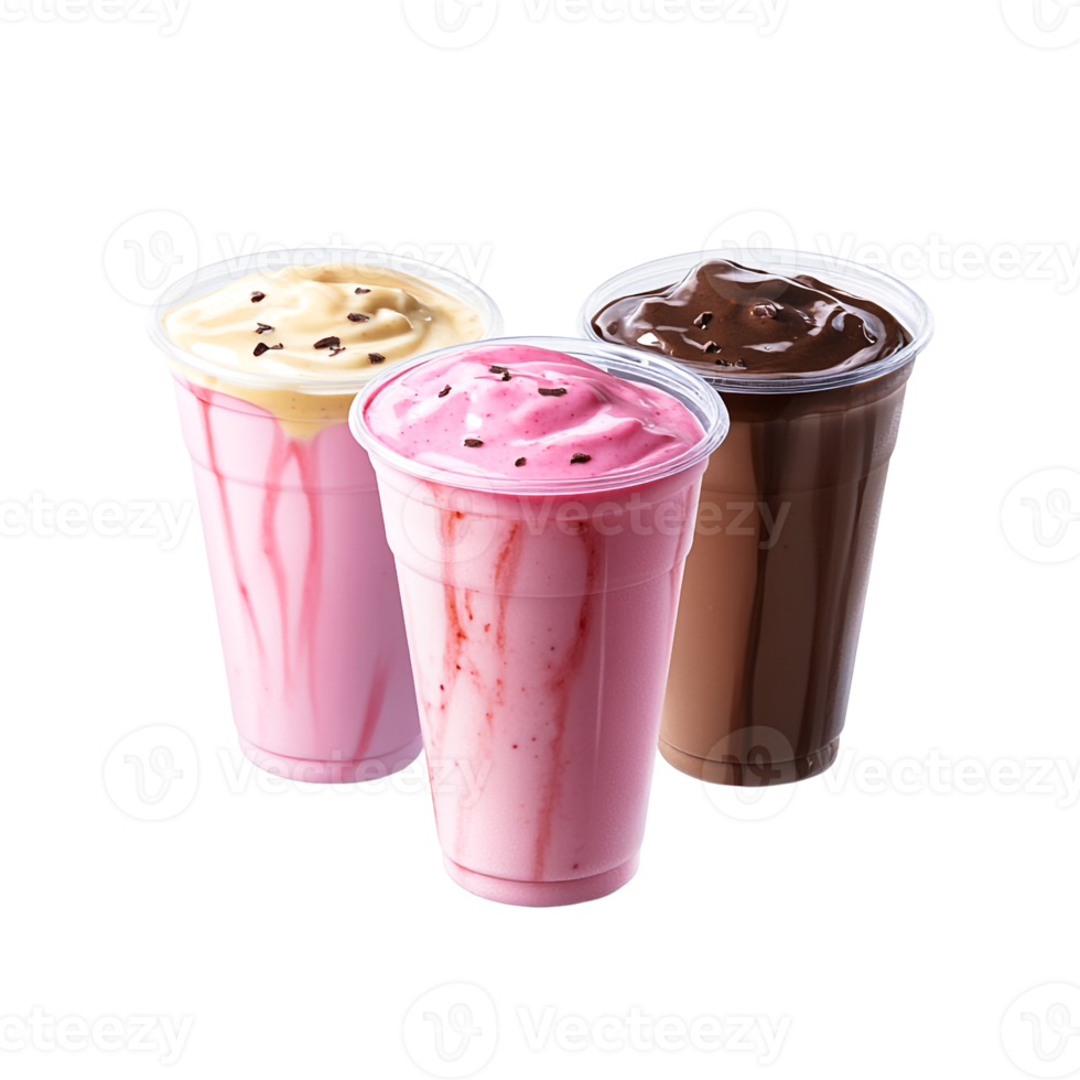 Vibrant Milkshake Trio png