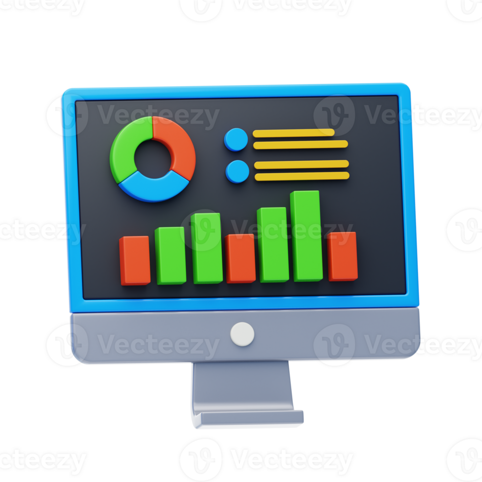 Analysis Report 3D Icon. Chart Analysis 3D Icon png
