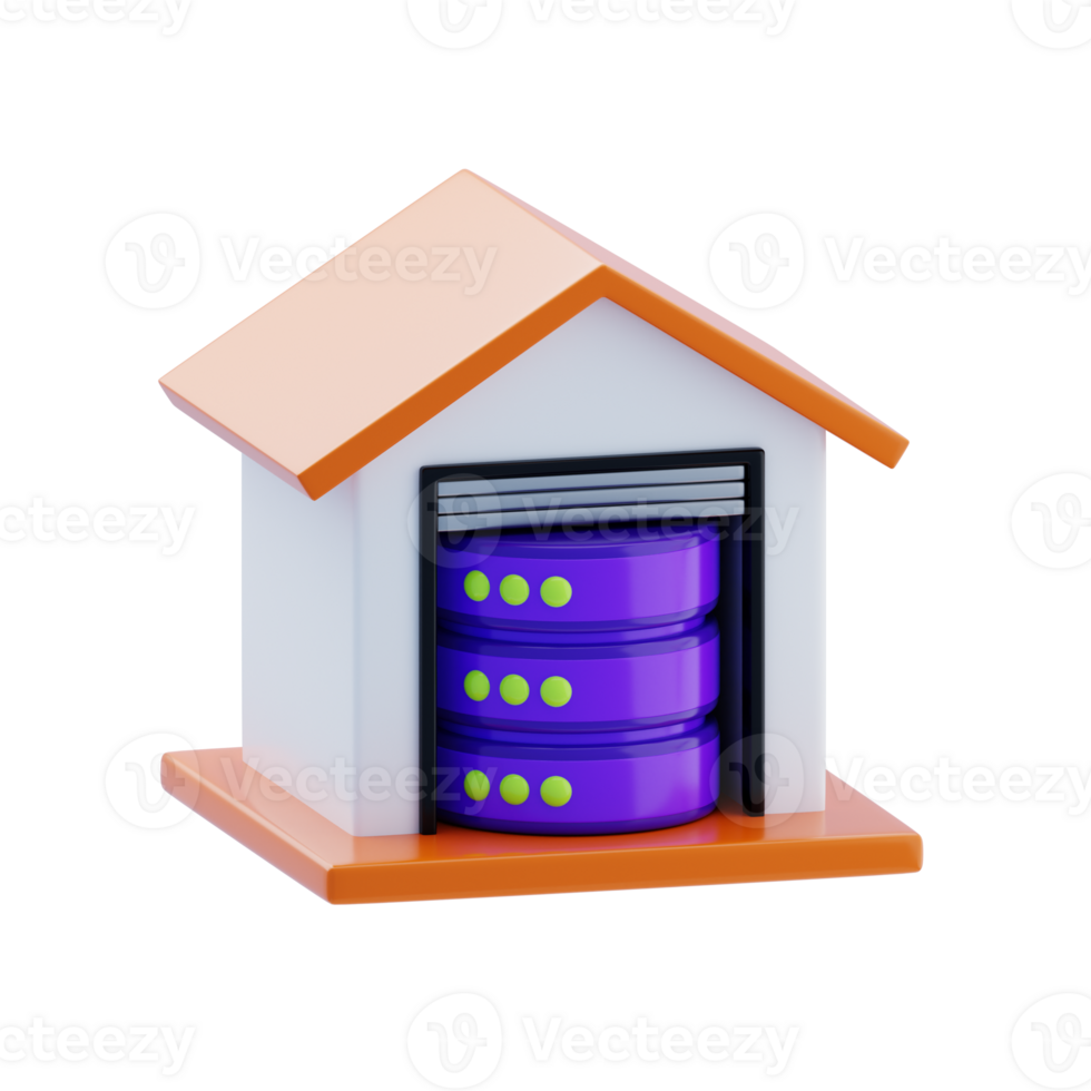 Data Warehouse 3D Icon. Data Storage 3D Icon png
