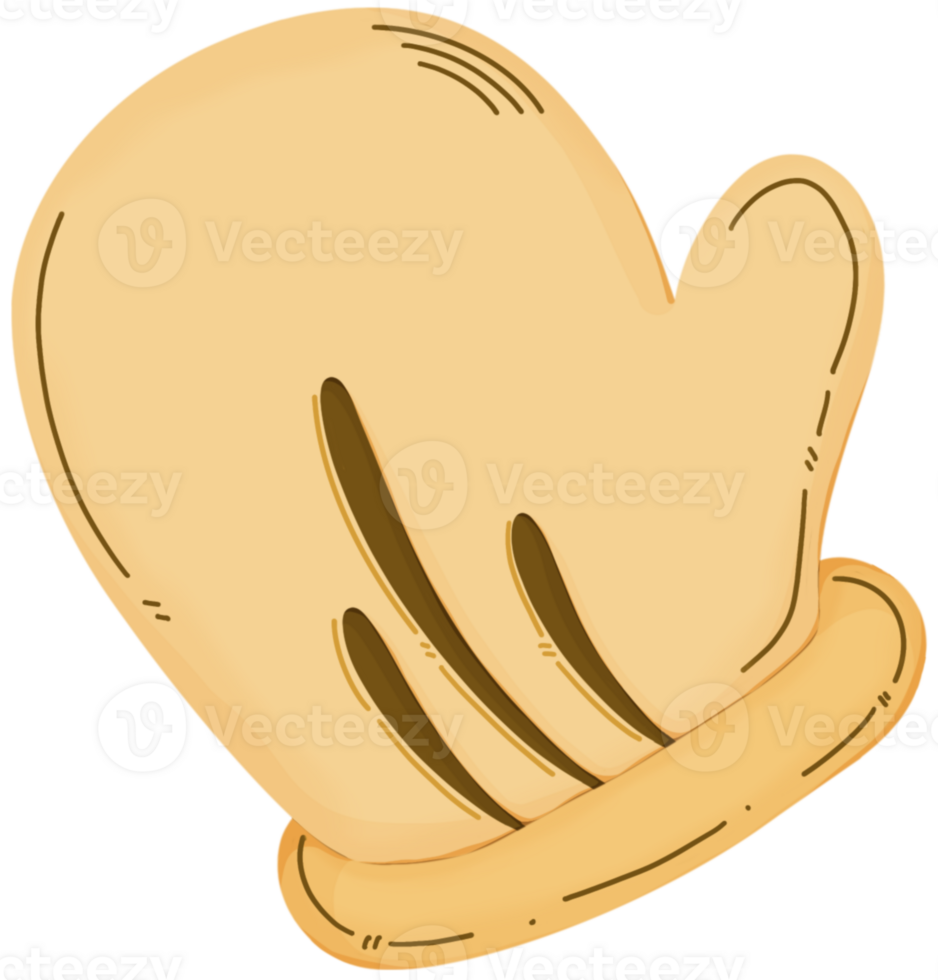 Brown winter gloves png