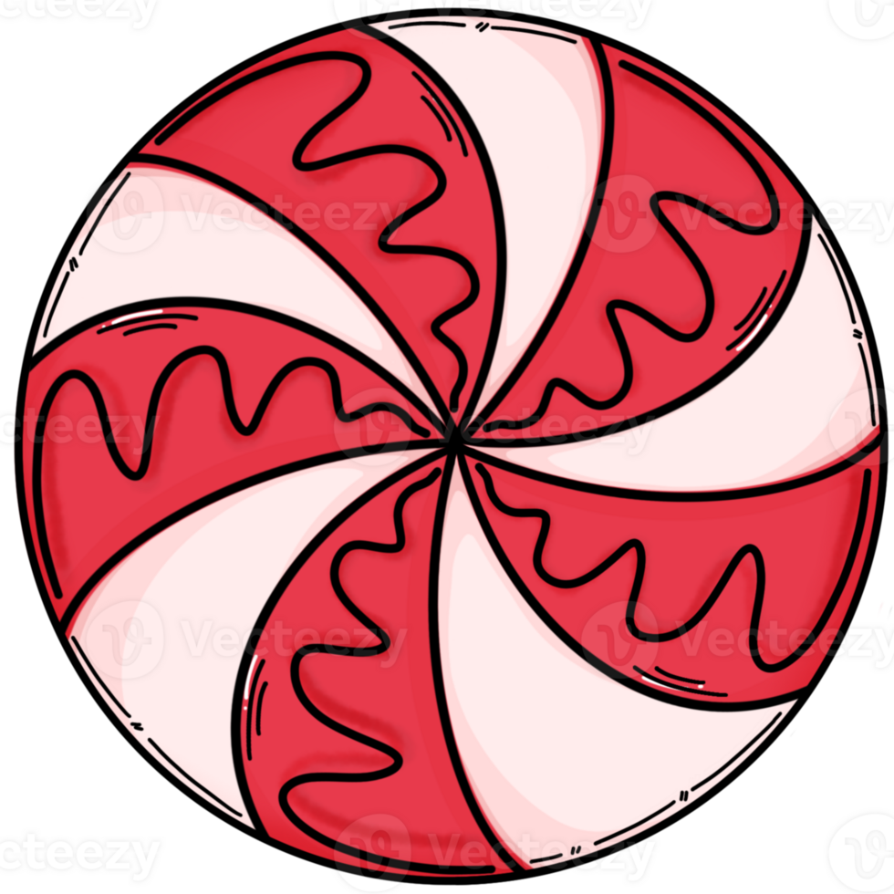 Red smiley isolated on white with black outline png