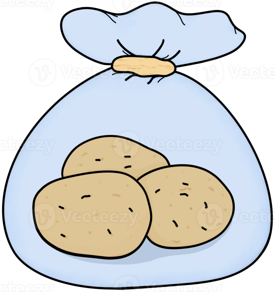 Gift cookies in a black outline bag png