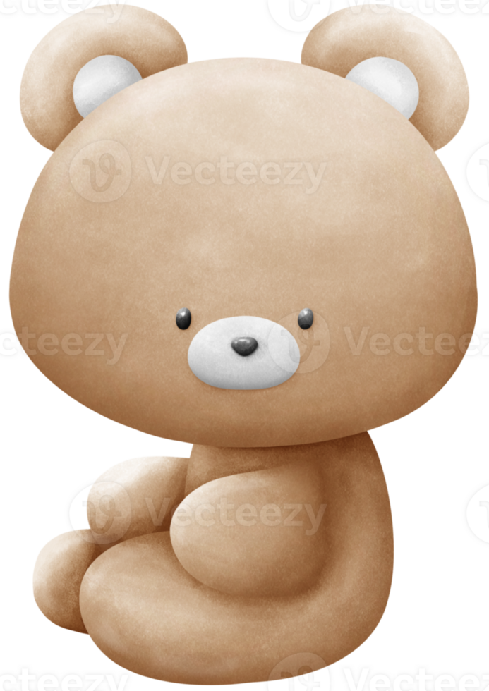 Fluffy brown bear png