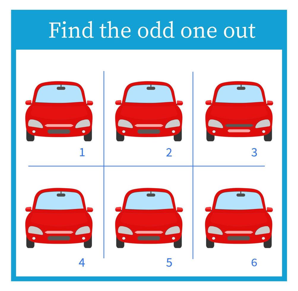 Find the odd one out. Logic puzzle for children. Kids activity sheet. illustration vector