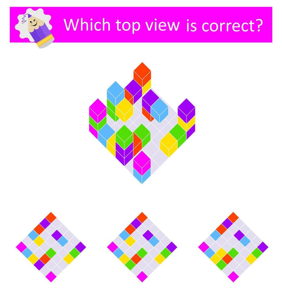 Logic game for kids. vector