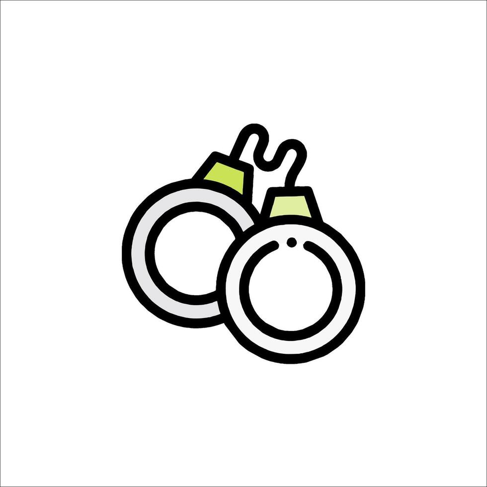 Two rings on a white background vector