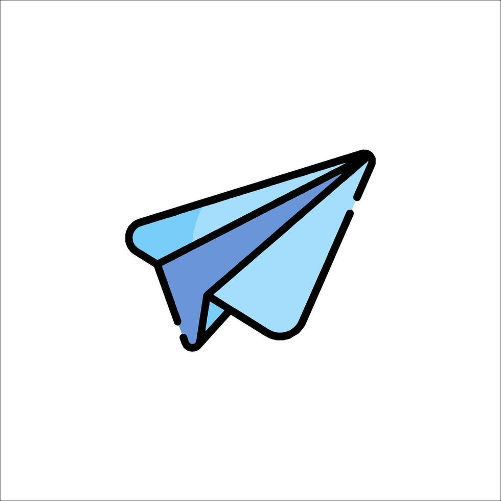 Paper airplane icon illustration vector