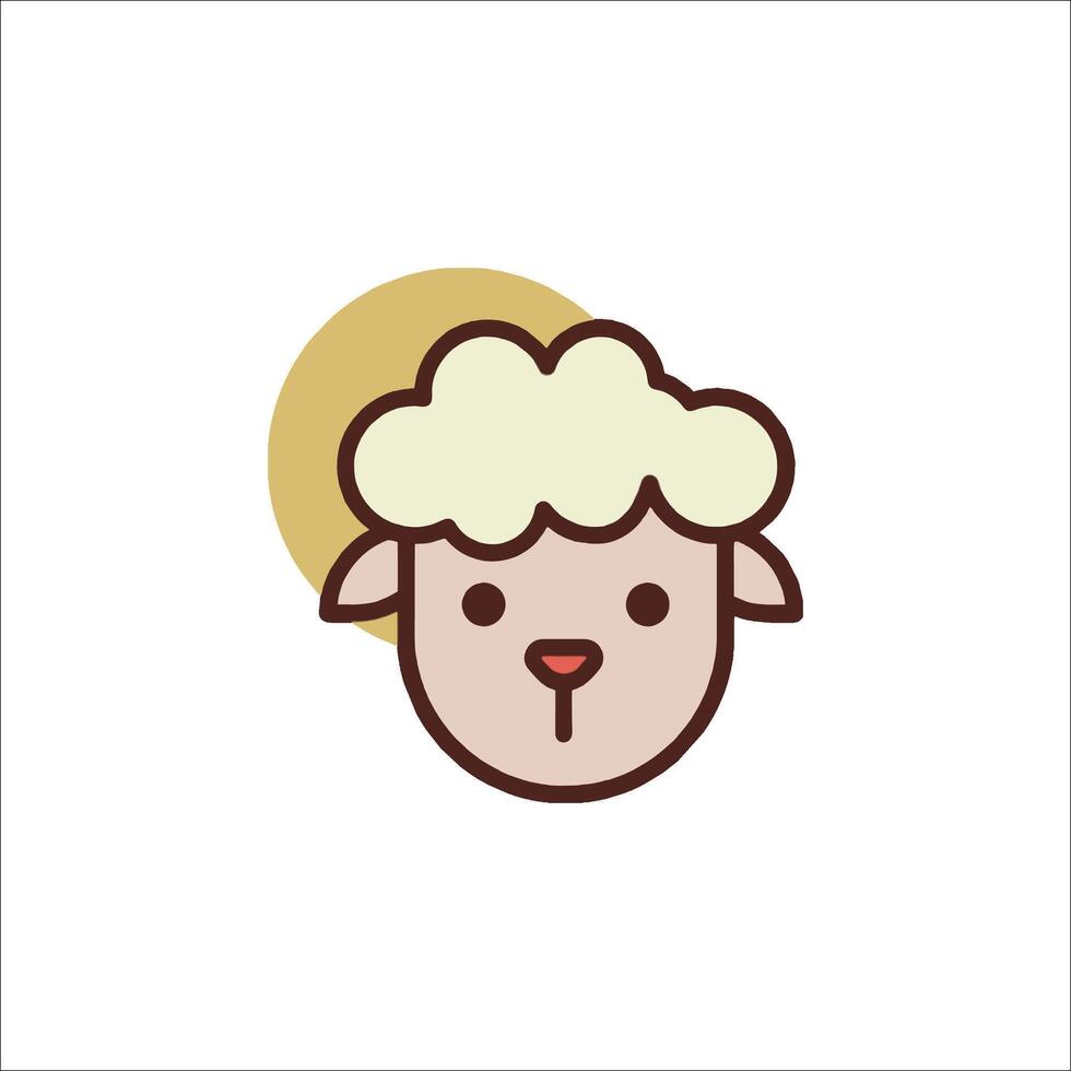 A sheep head icon on a white background vector