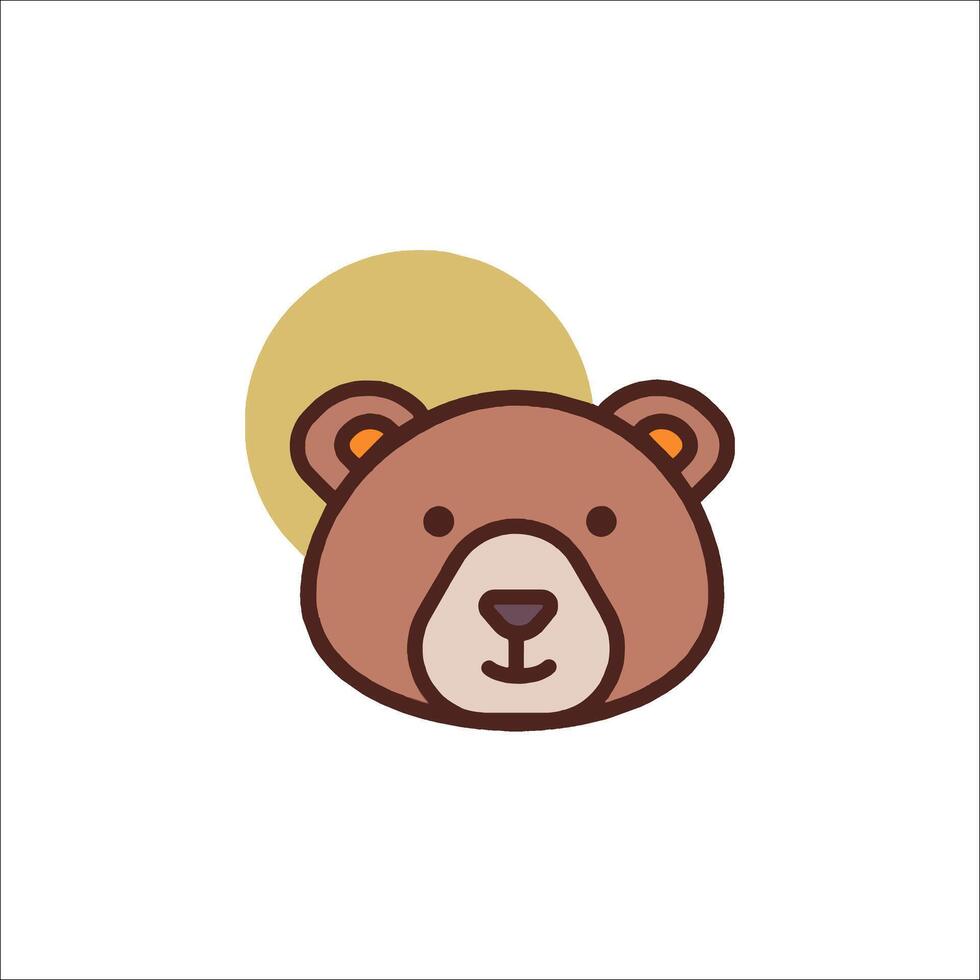 A bear head icon on a white background vector