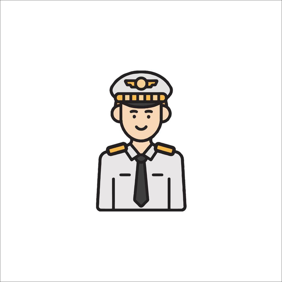 A man in uniform with a tie on his head vector