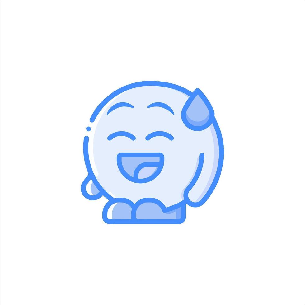 A cartoon character with a smile on its face vector