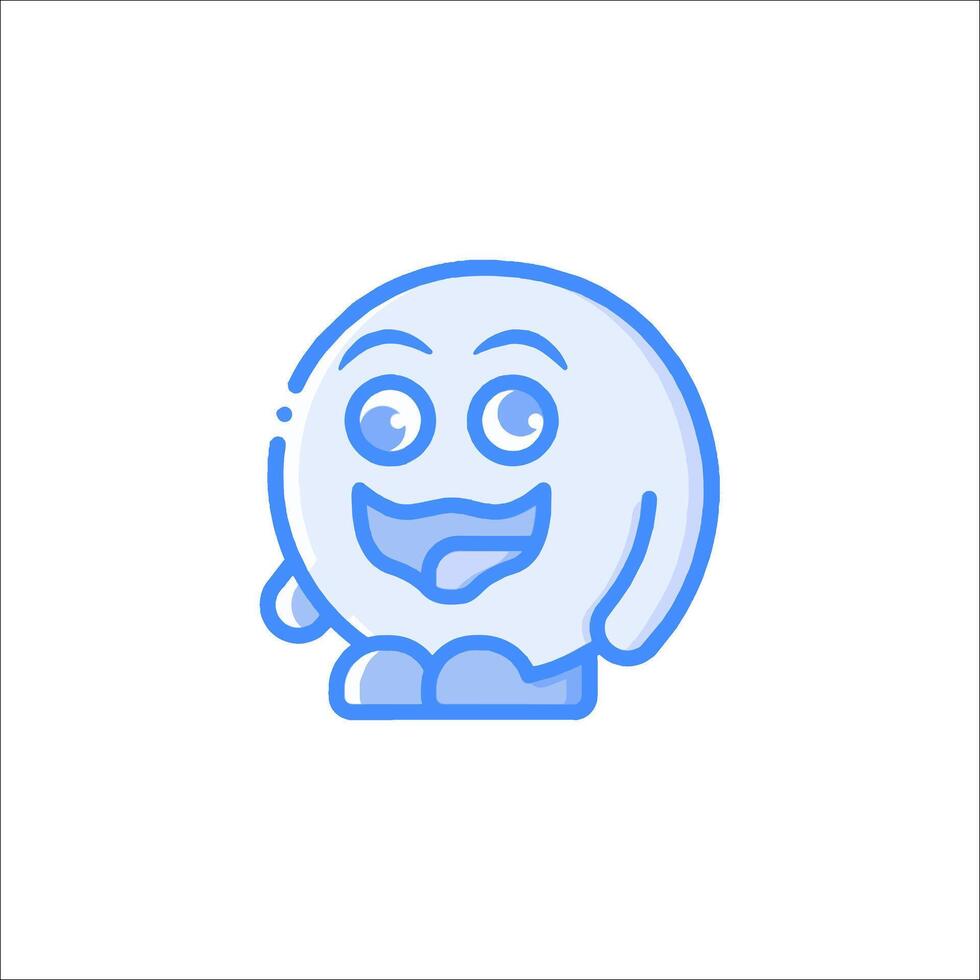 A cartoon character with a smile on its face vector
