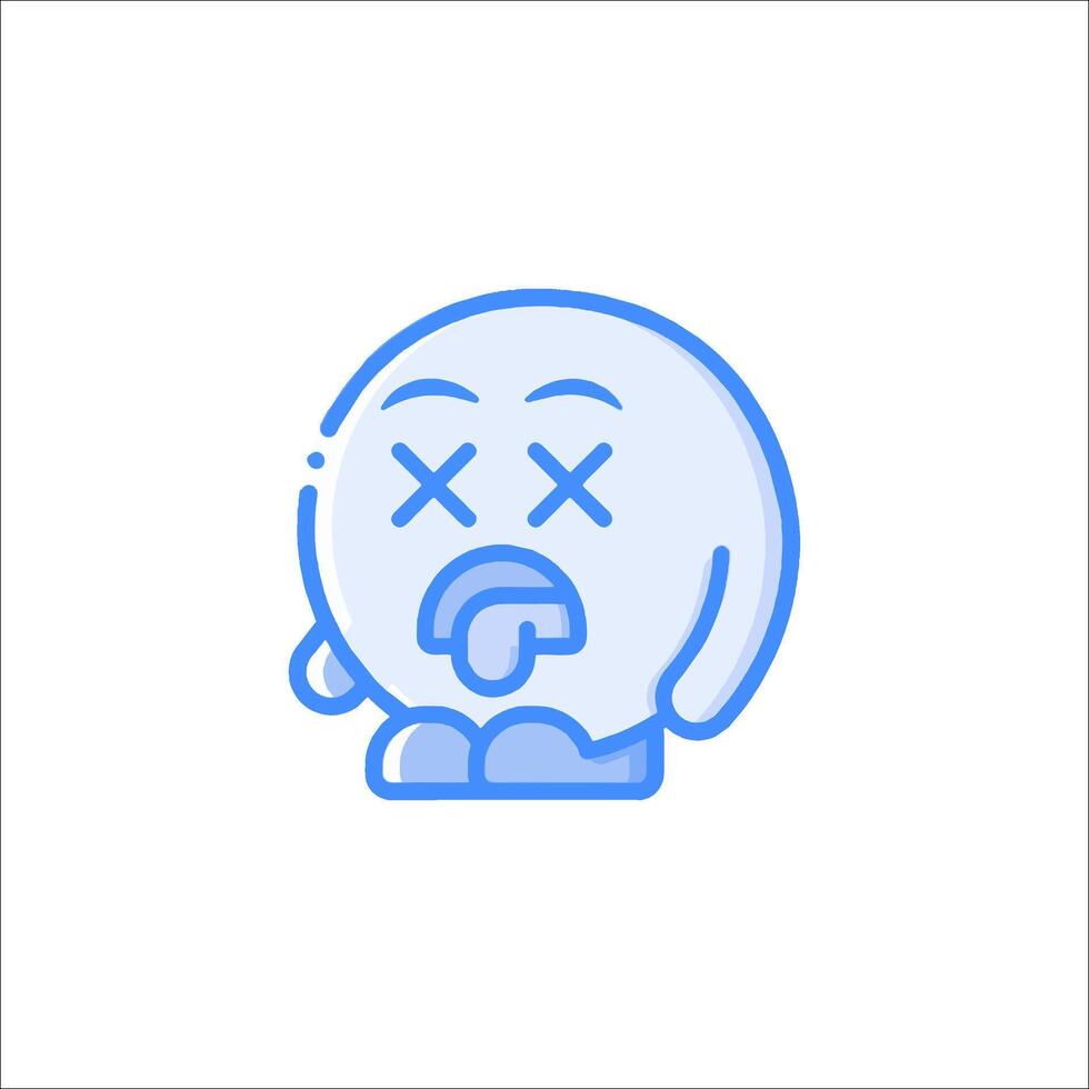 A cartoon character with a face and a tongue vector
