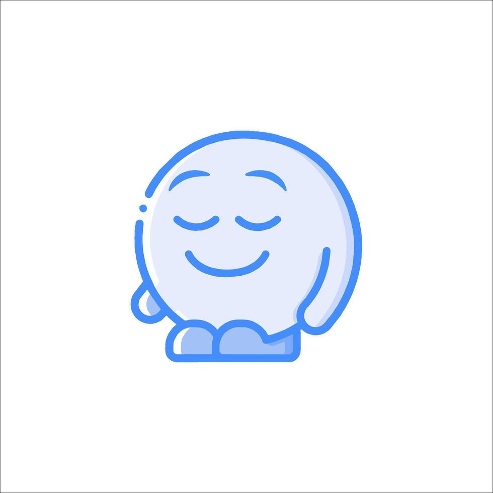 A cartoon character with a smile on its face vector