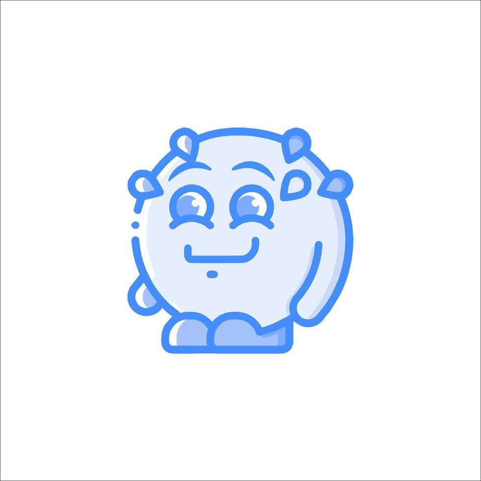 A cartoon character with a smile on its face vector