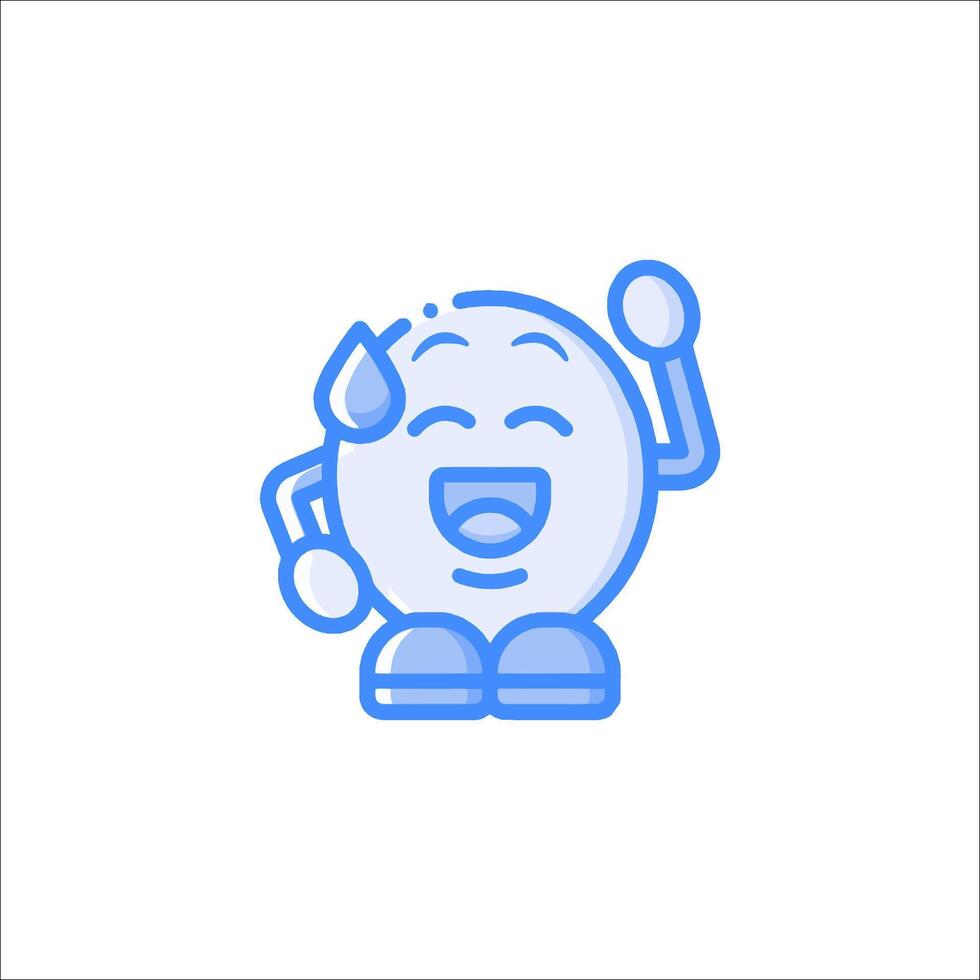 A cartoon character with a smile on its face vector