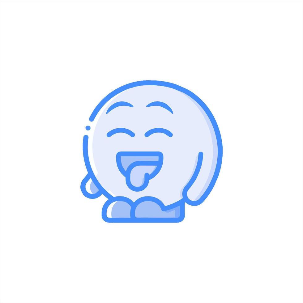 A cartoon character with a tongue sticking out vector