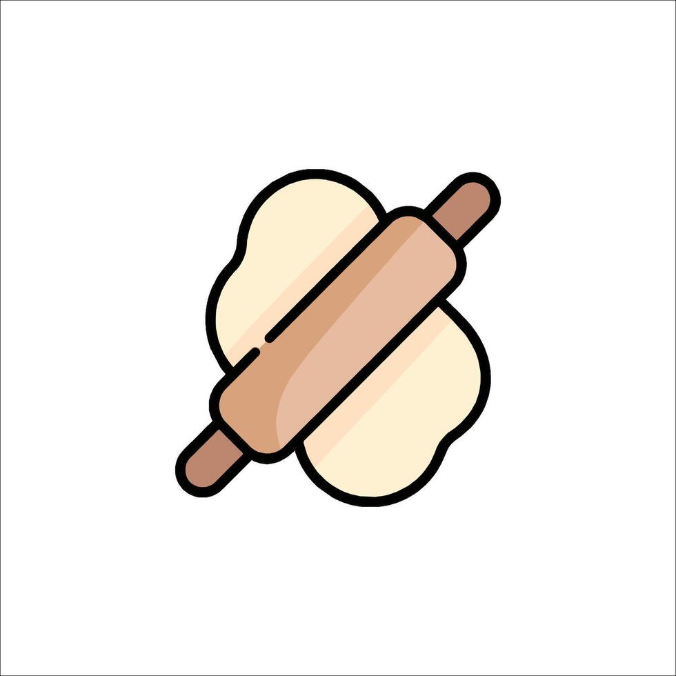 A rolling pin icon on a white background vector