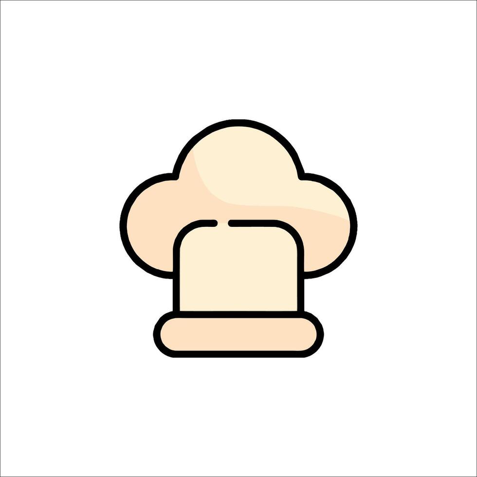 Chef hat icon on white background vector
