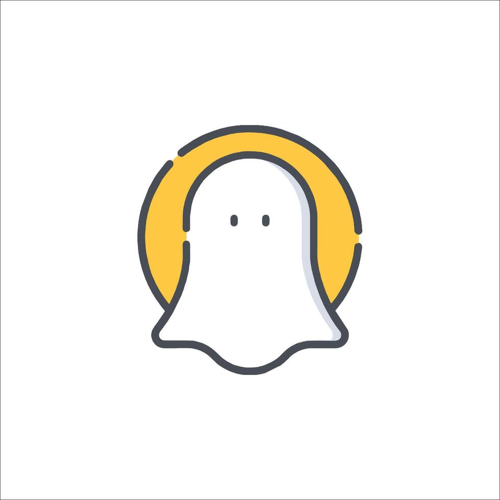 A ghost icon on a white background vector