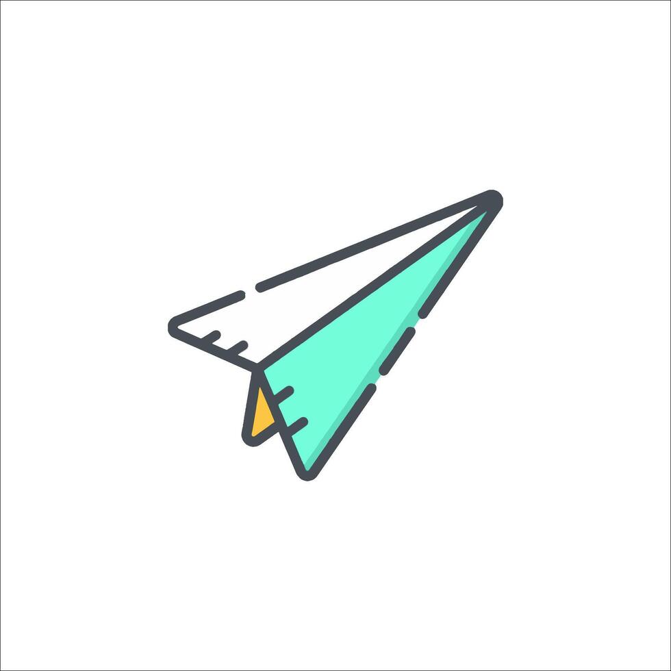 Paper airplane icon illustration vector