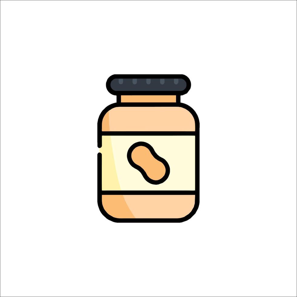 A jar of peanut butter icon on a white background vector