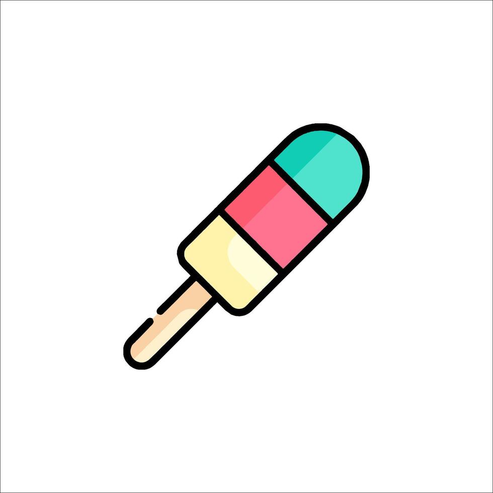 Ice cream icon in flat style vector