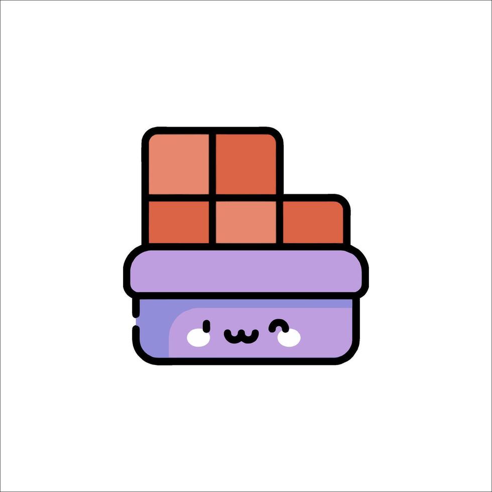 A cute little box with chocolate bars inside vector