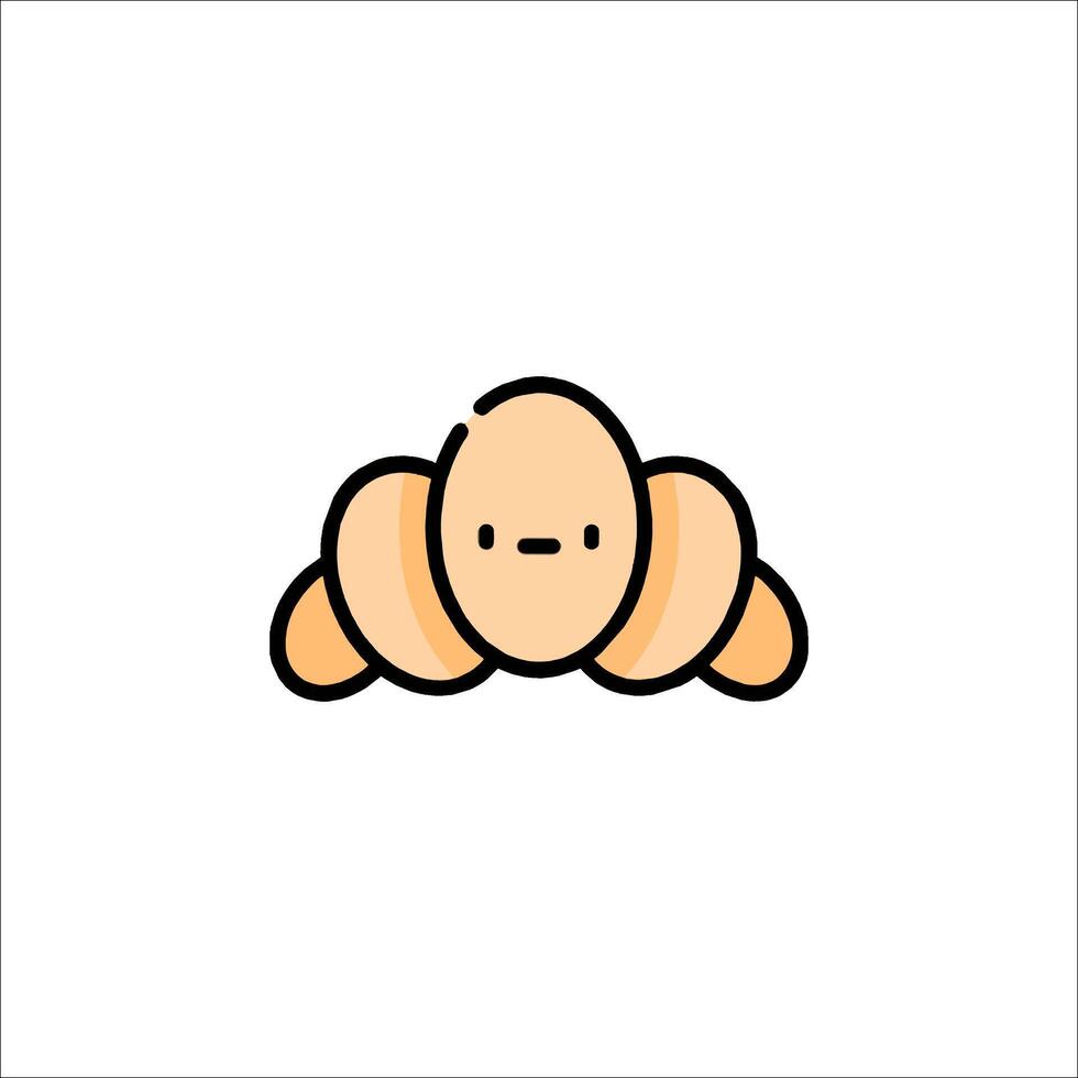 A cartoon character with a face and a smile vector