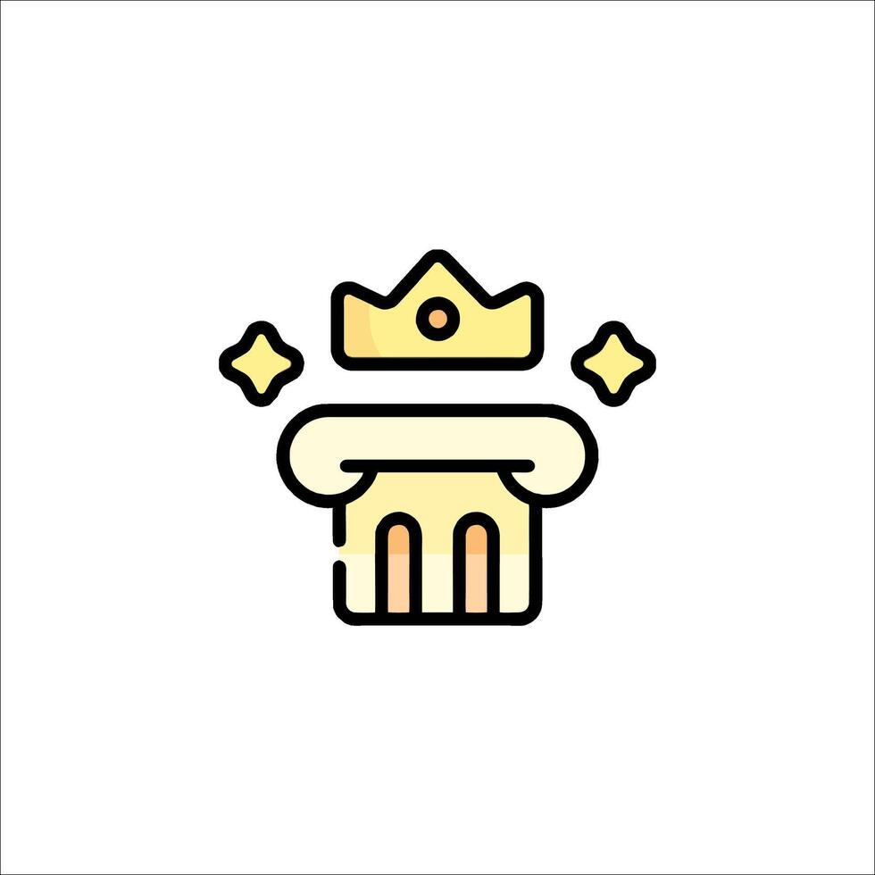 A crown icon with a crown on top vector
