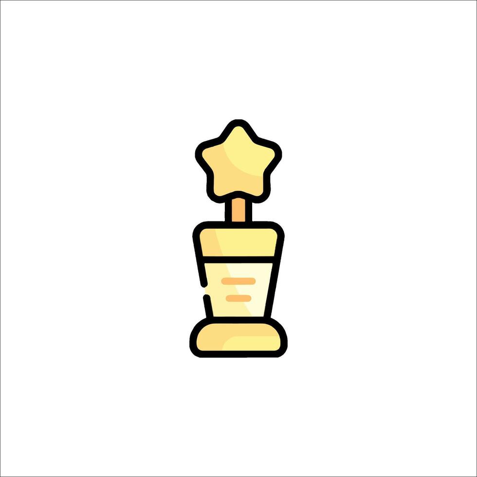 A star on a trophy icon vector