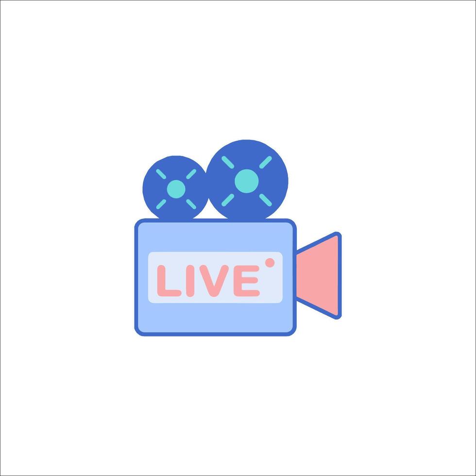 Live streaming icon illustration vector
