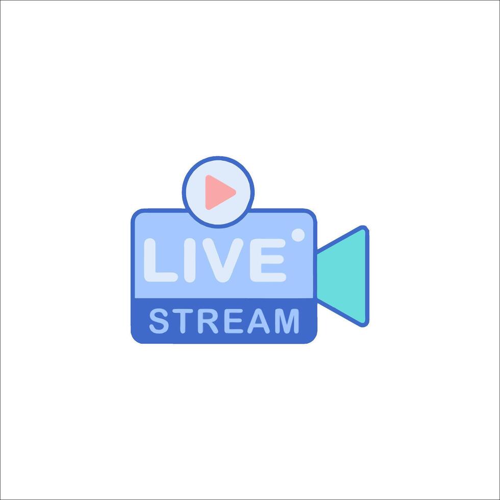 Live stream logo design vector