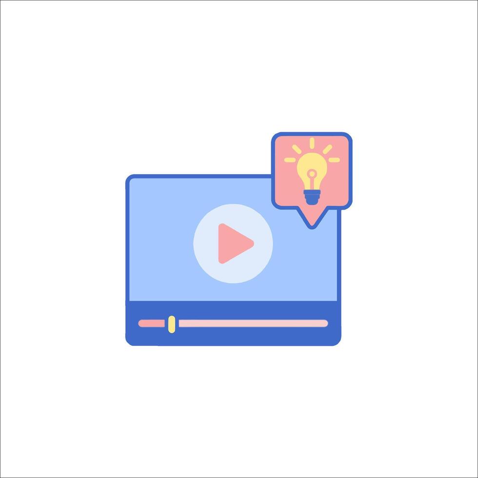 player icon with light bulb vector