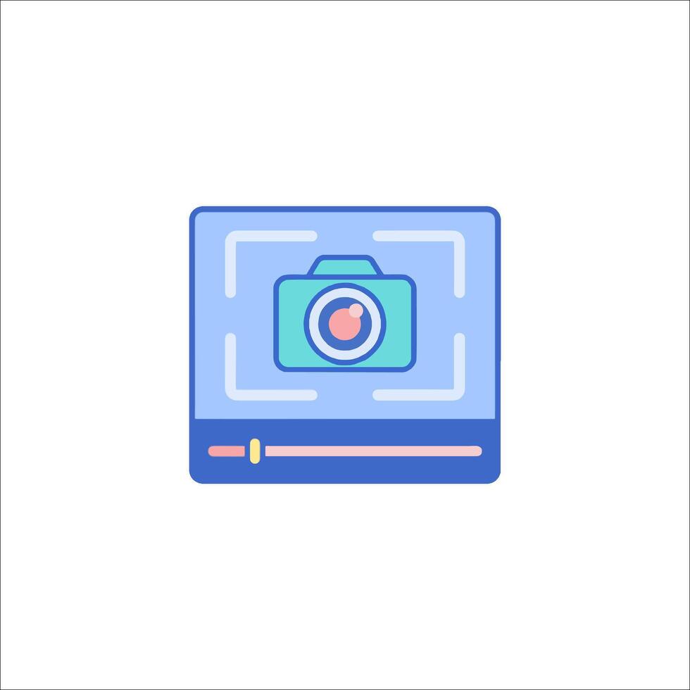 A camera icon on a white background vector